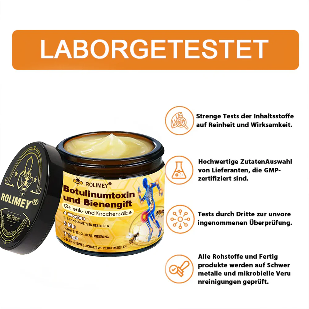 ✅ Offizieller Shop: Rolimey® Bienengift-Schmerzlinderungs Knochenheilungs Creme 👨‍⚕️(Reduzierung von Gelenkschwellungen, Schmerzen, Steifheit, Rötungen, Wärme, Muskelkater und Gelenkmüdigkeit) - Image 10