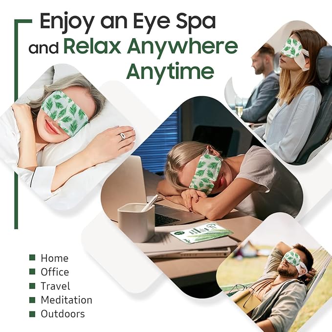20 Packs Steam Eye Mask, Heated Eye Mask Warm Compress for Eyes, Disposable Self Heating Steam Mask for Home, Sleep, Spa, Travel Essentials & Relaxation Gifts for Women (Lavender) - Image 4