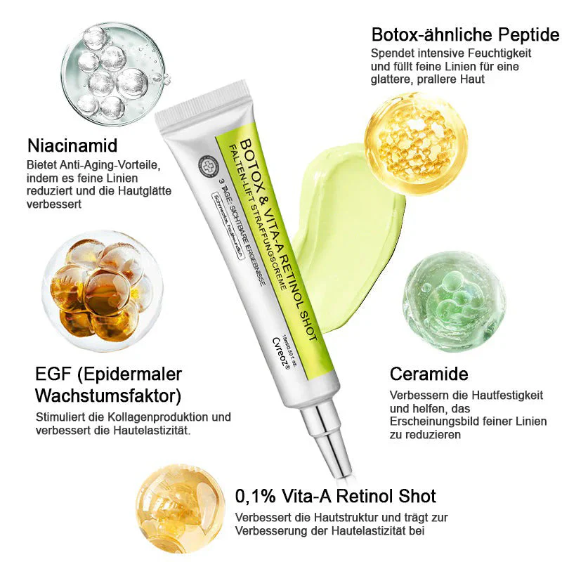 🇩🇪Jetzt jugendliche Haut zurückgewinnen💟Cvreoz® Botox & Vita-A Retinol Shot Falten-Lift Straffungscreme - Image 7