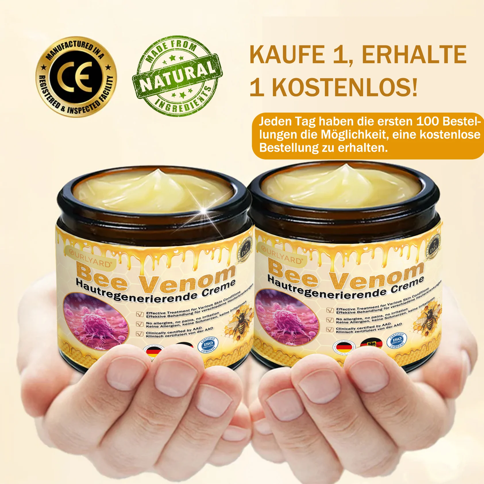 🌙🌙Ourlyard® Bienengift Pro Umfassende Creme — 🔥Begrenzte Zeit 80 % RABATT🔥