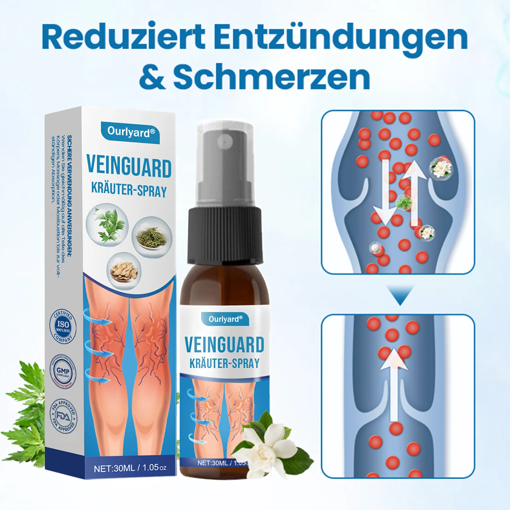 🔥🔥Ourlyard® VeinGuard Kräuterspray-✅Klinisch erwiesen, um Krampfadern in nur 7 Tagen zu beseitigen!! - Image 5