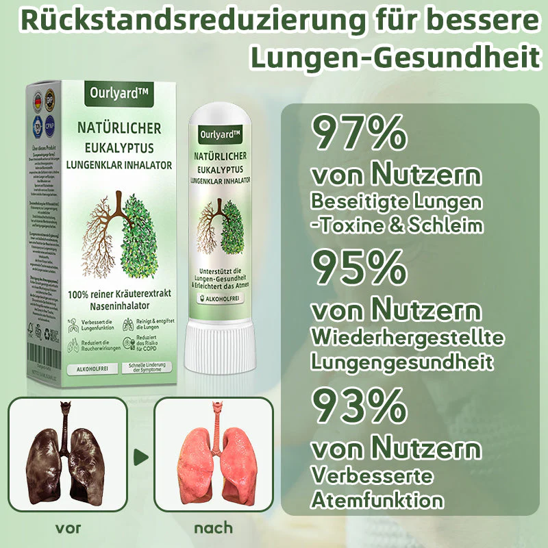 🍎Offizieller Shop|🔥Ourlyard™ Natürlicher Eukalyptus Lungenklar Inhalator 👨‍⚕️BfArM-certification(💝LETZTER TAG 50% RABATT 💝) - Image 5