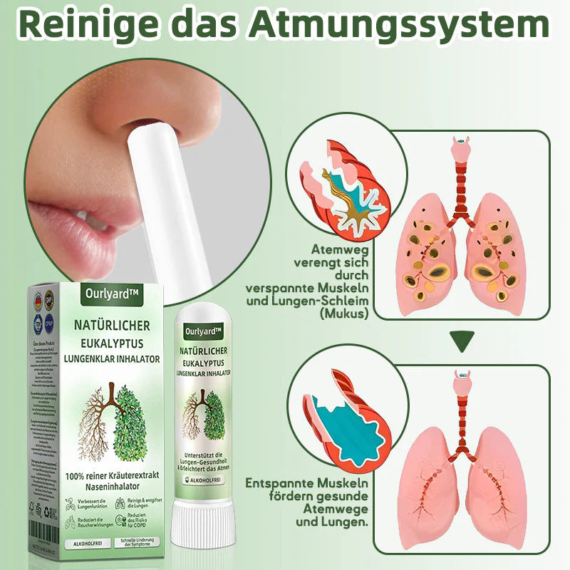 🍎Offizieller Shop|🔥Ourlyard™ Natürlicher Eukalyptus Lungenklar Inhalator 👨‍⚕️BfArM-certification(💝LETZTER TAG 50% RABATT 💝) - Image 6