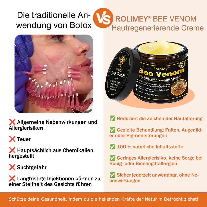 🎁🎁Neuestes Modell: Rolimey® Bienengift Max Pflegecreme – Reparatureffekt um 65 % gesteigert 🔥 NUR NOCH 80 % RABATT - Image 4