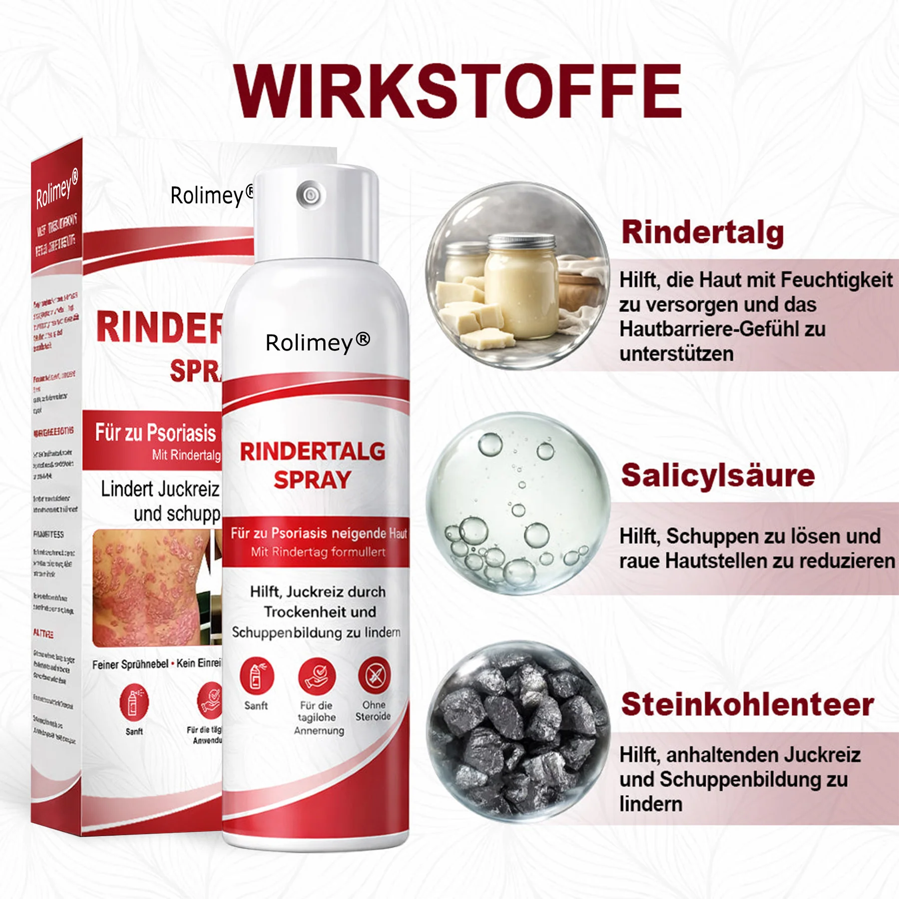 Rolimey® Rindertalg-Spray für juckende, schuppige Psoriasis-Haut 1 - Image 4