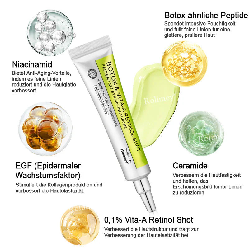 ✅Jetzt jugendliche Haut zurückgewinnen 💫Rolimey® Botox & Vita-A Retinol Shot Falten-Lift Straffungscreme - Image 15