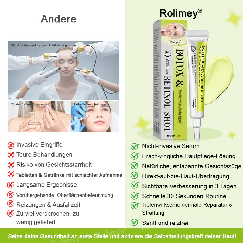 ✅Jetzt jugendliche Haut zurückgewinnen 💫Rolimey® Botox & Vita-A Retinol Shot Falten-Lift Straffungscreme - Image 2