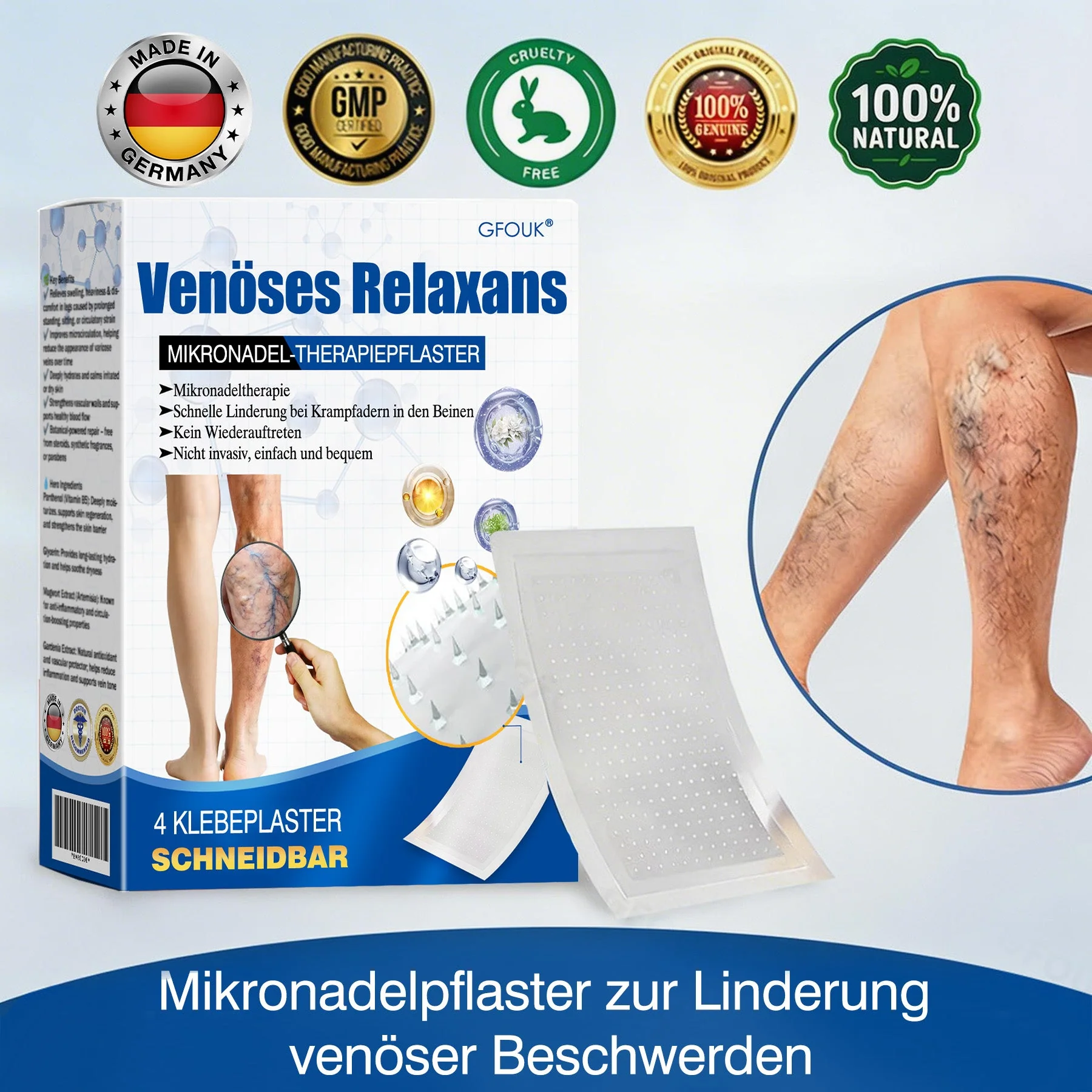🇩🇪🔥 𝗚𝗙𝗢𝗨𝗞® 𝗩𝗲𝗶𝗻𝗧𝗮𝗿𝗴𝗲𝘁 𝗠𝗶𝗸𝗿𝗼𝗻𝗮𝗱𝗲𝗹-𝗣𝗳𝗹𝗮𝘀𝘁𝗲𝗿 ✅ 𝗦𝗼𝗳𝗼𝗿𝘁𝗶𝗴𝗲 𝗟𝗶𝗻𝗱𝗲𝗿𝘂𝗻𝗴, 𝗟𝗮𝗻𝗴𝗳𝗿𝗶𝘀𝘁𝗶𝗴𝗲 𝗘𝗿𝗴𝗲𝗯𝗻𝗶𝘀𝘀𝗲